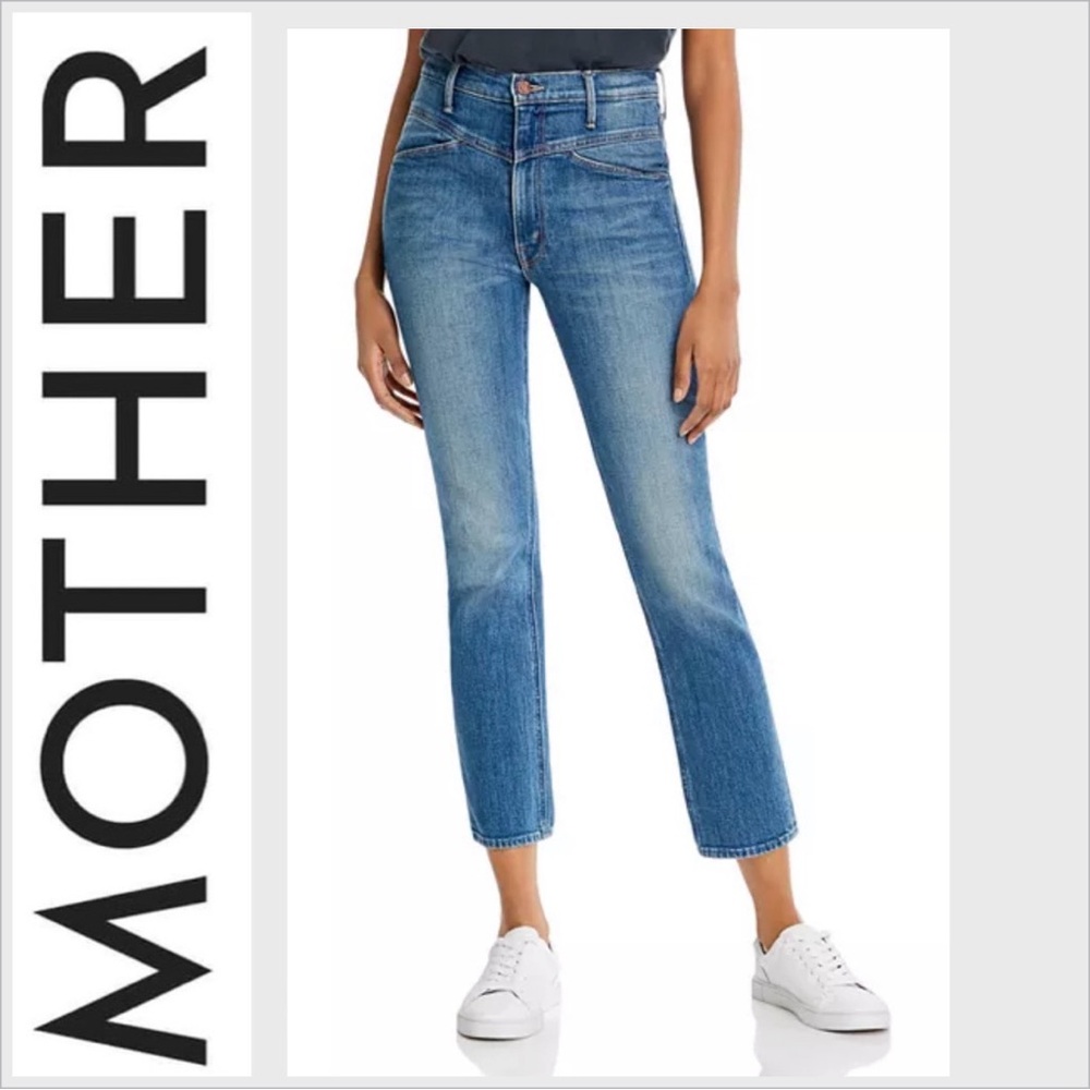 NWT MOTHER The Dazzler Yoke Front Ankle Jeans in Wander Dust Size 34